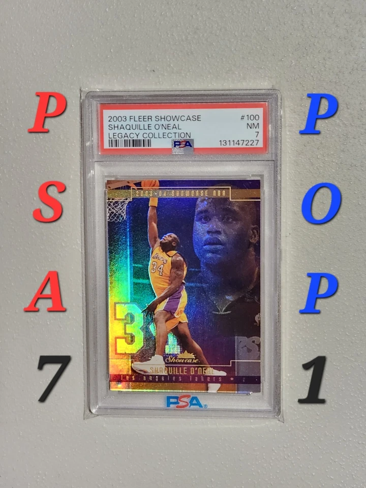 2003 Fleer Showcase Shaquille O'Neal Legacy Collection #d/125 PSA 7 Shaq Oneal - Image 1 of 4