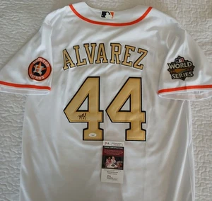Yordan Alvarez Autographed Houston Astros 2022 World Series Jersey JSA Cert! - Picture 1 of 9