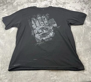 MISKEEN ORIGINALS grafisches T-Shirt Large schwarz weiß hand distressed 5xl - Bild 1 von 3