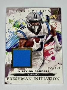 2024 Topps Inception - Ja'Tavion Sanders - Freshman Initiation Relic Green /150 - Bild 1 von 2