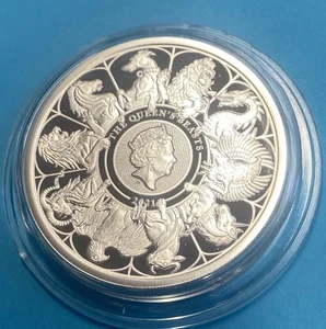 QUEEN'S BEASTS COMPLETER 1 OZ SILBER PROOF 2021 in Kapsel ohne Box - Bild 1 von 3
