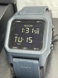 NIXON STAPLE Watch DARK SLATE Digital 39mm Rubber Band A1309-2889-00 - Picture 1 of 9