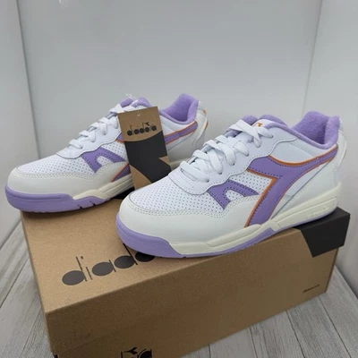 Tênis Feminino Diadora Tamanho 8.5 Branco/Roxo Novo com etiquetas - Imagem 1 de 4