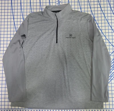 Adidas Heather Block Print GM Genuine Parts Quarter-Zip Pullover A522 S-4XL - Image 1 of 4