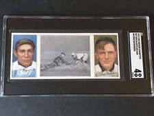 1912 T202 Hassan Triple Folder 47 Meyers CHRISTY MATHEWSON Devlin Gets Man SGC 4