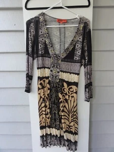 HALE BOB DRESS Sz M 12 Beaded Party Cocktail - Picture 1 of 5
