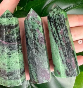 1lb Wholesale Lot Ruby Zoisite Tower Crystal Point Wand Healing Reiki Home Decor - Picture 1 of 8