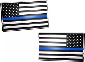 MULL USA 3D Flag Emblem for Cars Trucks 2pcs Forward and Reverse (5"x3", Blue ) - Picture 1 of 3