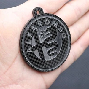 ALFAROMEO 100% Carbon Fiber Automobile motorcycle Keychain Keyring gifts - Picture 1 of 15