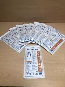 Latex Gummi OP Handschuhe weiß Einweg Größe 7,5 vorgepudert NEU x10 - Bild 1 von 8