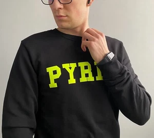Pyrex Vision Virgil Abloh Men’s Black Sweatshirt Size L (excellent fit also M) - Picture 1 of 13