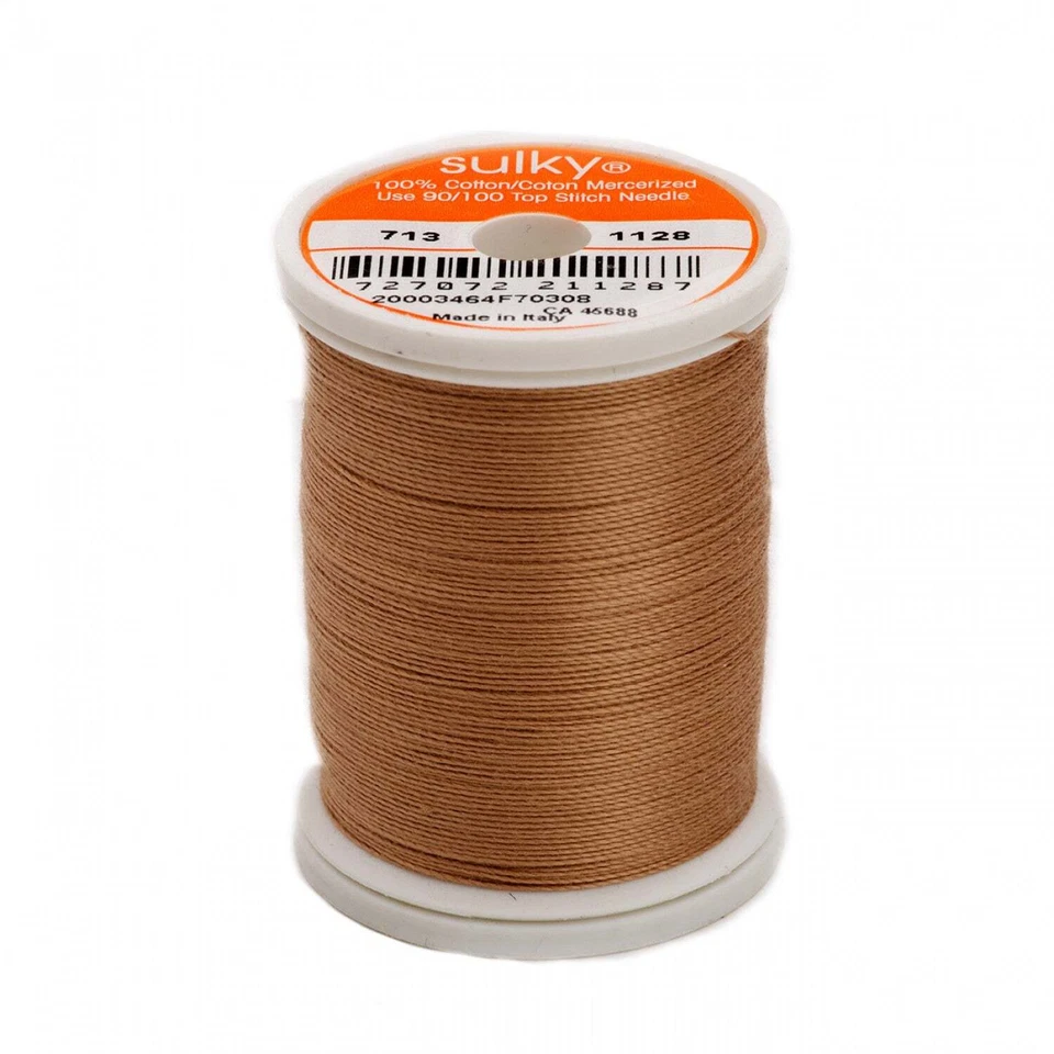 713-1128 - Sulky - Cotton Thread 2-ply 12wt 660d 330yds Dark Ecru - Image 1 of 1