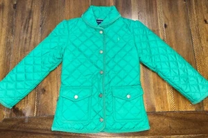 RALPH LAUREN GIRLS GREEN QUILTED JACKET SIZE 6X EXCELLENT COND LD3 WORN ONCE - Picture 1 of 4