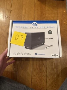 OWC Mercury Elite Pro Dual 2-Bay 12TB USB 3.1 Thunderbolt2, RAID 0, RAID1 - Picture 1 of 5