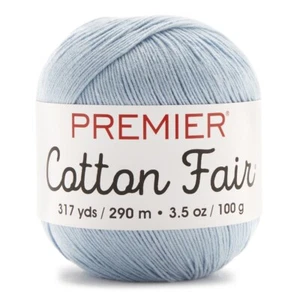 Premier Yarns Cotton Fair Solid Yarn-Baby Blue, Set Of 3 - Picture 1 of 1