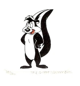 WARNER BROS PEPE LE PEW PINTADO A MANO EDICIÓN LIMITADA GRABADO - Imagen 1 de 1