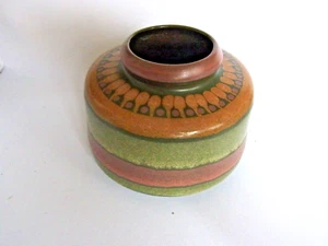 KmK manuell Kupfermühle Keramik kleine Tisch-Vase ca. 10 cm Durchm ca. 13cm  Top - Bild 1 von 4