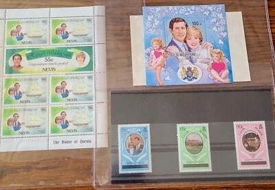 Edición limitada. Estampillas conmemorativas de la boda real del príncipe Carlos dama Diana 1981 Foto 1 de 4
