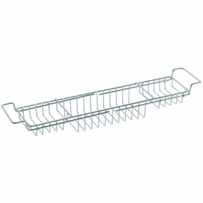 APOLLO / SABICHI Chrome Bath Rack Over Bath Tub Rack Extendable Shower Over Bath Tub Tray Shelf