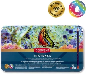 Derwent Inktense Watercolour Pencils Tin of 72 AUS STOCK, PRO QUALITY - Picture 1 of 8