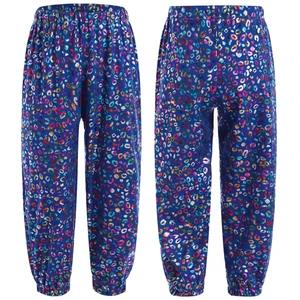 Girls Dancewear Dance Trousers Loose Pants 70's Wide Leg School Costume Workout - Picture 1 of 99