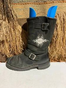 Harley Davidson Men's Size US 8.5 Black Leather Boots - Imagen 1 de 7