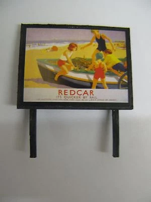 TRACKSIDE SIGNS LNER Redcar - Modellbahn Reklametafel - Spur N & OO