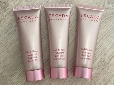 3x Escada SENTIMENT Gel de Banho e Duche Perfume Lavagem Corporal 1,7 oz cada RARO - Imagem 1 de 2