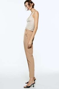 Las mejores ofertas en Pantalones de poliéster Zara Beige para Mujeres |  eBay