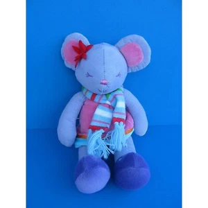 Bath Body Works Noelle Mouse Purple Plush Stuffed Animal Corduroy Pink Dress 9" - Picture 1 of 6