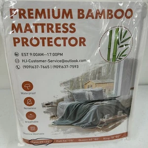 Twin-Size 39X75 Waterproof Bamboo Mattress Protector Machine Washable NEW - Imagen 1 de 9