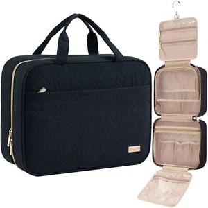Travel Toiletry Bag For Women Portable Hanging Organizer For Fullsized Shampoo C - Picture 1 of 8