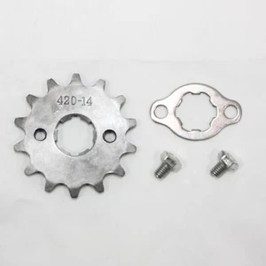 Piñón delantero cadena 14T dientes 20 mm 420 engranaje pit trail quad moto todo terreno buggy - Imagen 1 de 2
