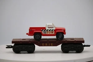 Marx Erie O Scale Flat Car W/Tonka Pick Up Tow 1:48 Scale - Picture 1 of 6