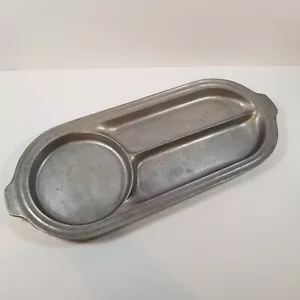 Serving Tray 3 Section Wilton Armetale RWP 18" Length Circular Oval - Picture 1 of 10