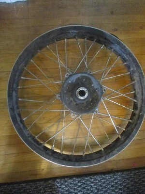 2006 Yamaha YZ450F 2.15x19 rear wheel black rim lock hub spokes - Image 1 of 3