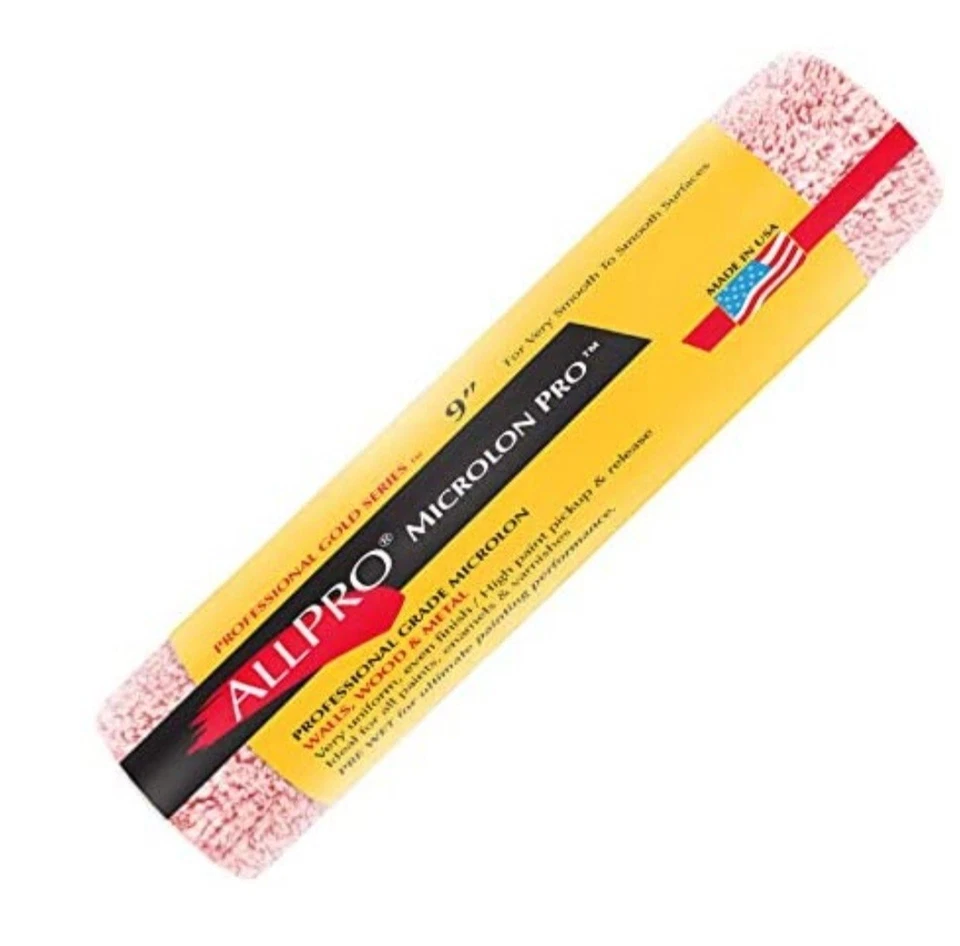 ALLPRO Microlon PRO 9" x 3/4” Nap Roller Cover, Lot Of  12 Rollers - Image 1 of 1