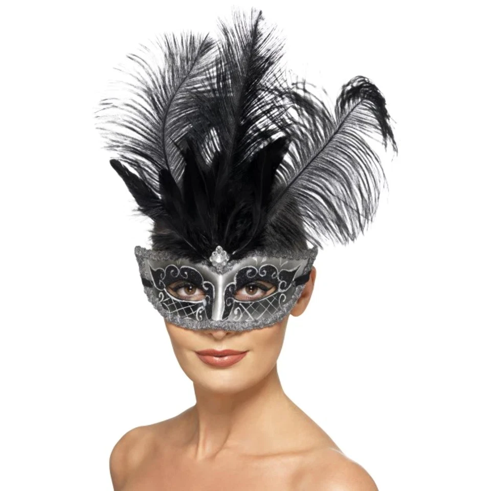 Venetian Eyemask Ladies Masked Masquerade Ball Fancy Dress Eye Mask - Image 1 of 1
