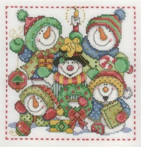 Jolly Snowmen Counted Cross Stitch Pattern Leaflet by Joan Elliott - Picture 1 of 2