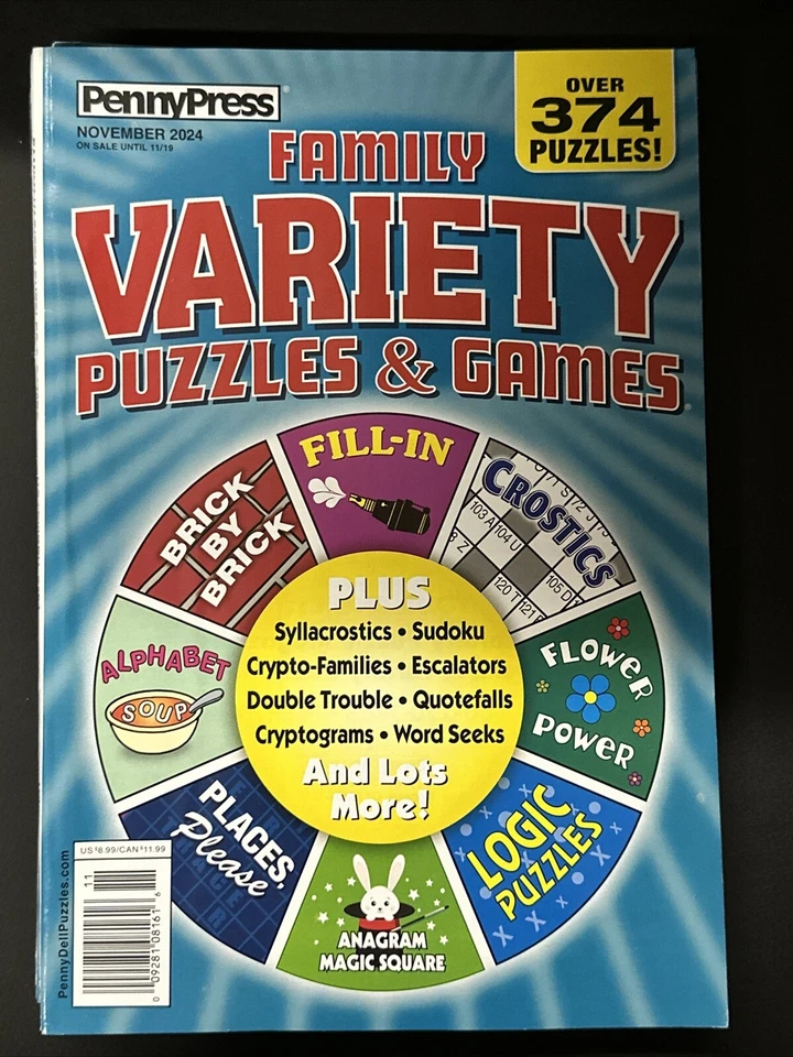 Penny Press Family Variety Puzzles Games Magazine November 2024 Foto 1 de 1