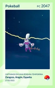 Shiny Thundurus Therian Form Catched Pokeball Pokemon Trade Go - Picture 1 of 1