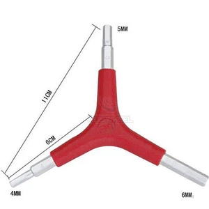 Nueva herramienta llave hexagonal Allen tamaño 4 5 6 mm bicicleta ciclismo 3 vías (tipo Y) - Imagen 1 de 2