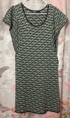 ALLEN B на Allen Schwartz многоцветный оболочка пуловер платье кимоно рукава Sz L - Изображение 1 из 4