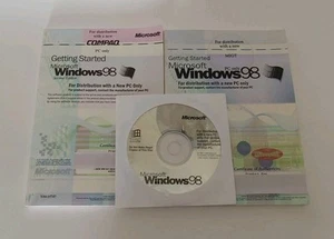 MICROSOFT WINDOWS 98 FIRST And Second Edition Manuals With Keys And One Disc - Photo 1/5