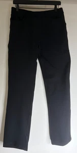 Quince Sz Med Waist 30" Ultra-Stretch Ponte Straight Leg 4-Pocket Pant Black - Picture 1 of 13