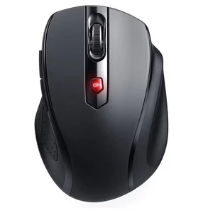 Hotweems D-09 Wireless Mouse - Ergonomic, Silent Click, 2400 DPI, Black - Picture 1 of 6