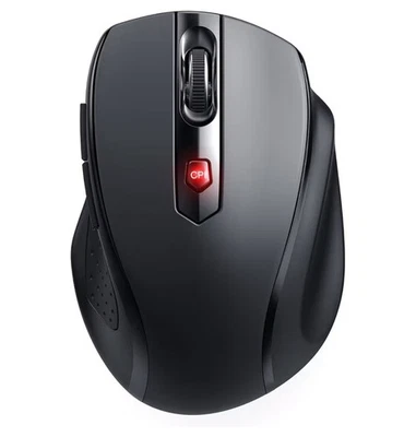 Hotweems D-09 Wireless Mouse - Ergonomic, Silent Click, 2400 DPI, Black - Image 1 of 4