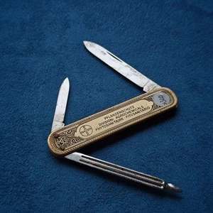 Toledo Taschenmesser Solingen Gold Messing Verziert Sammler Vintage Bierhoff - Bild 1 von 7