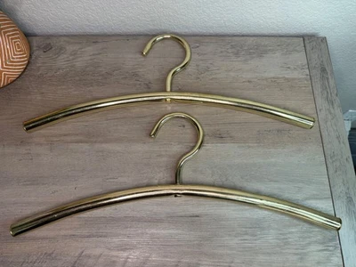 2 perchas de metal dorado latón vintage raras Foto 1 de 4