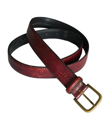 L.L. Cinturón para hombre Bean talla 38 cuero marrón dinero oculto cremallera #A163 Foto 1 de 4